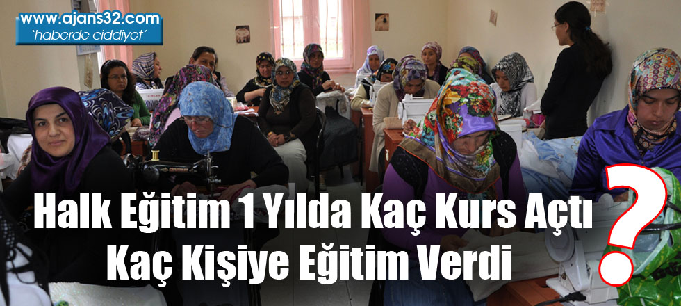 Halk Eğitim 1 Yılda Kaç Kurs Açtı?