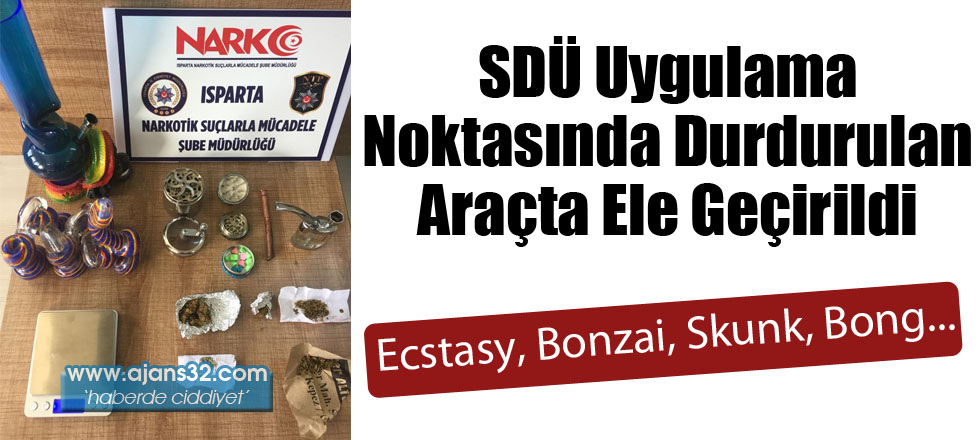 SDÜ Uygulama Noktasında Durdurulan Araçta Ele Geçirildi