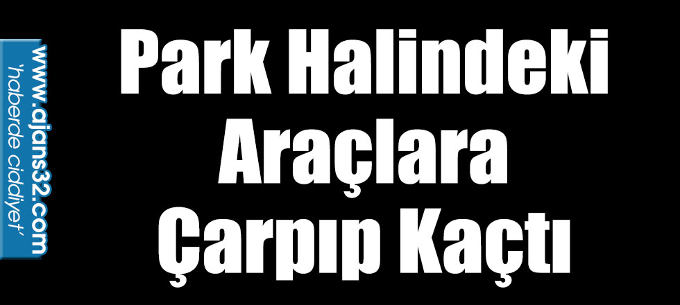 Park Halindeki Araçlara Çarpıp Kaçtı