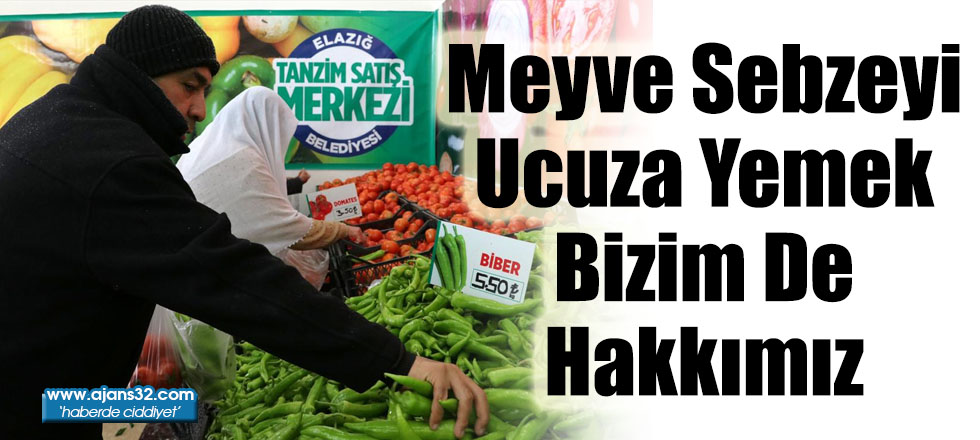 Meyve Sebzeyi Ucuza Yemek Bizim De Hakkımız