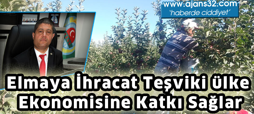 Elmaya ihracat teşviki ülke ekonomisine katkı sağlar