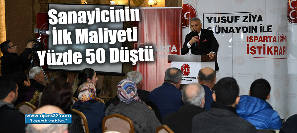 Sanayicinin İlk Maliyeti Yüzde 50 Düştü