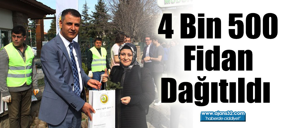 4 Bin 500 Fidan Dağıtıldı