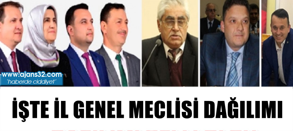 İşte İl Genel Meclisi Dağılımı