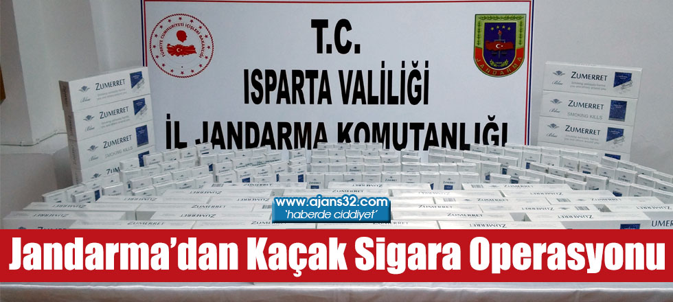 Jandarma’dan Kaçak Sigara Operasyonu