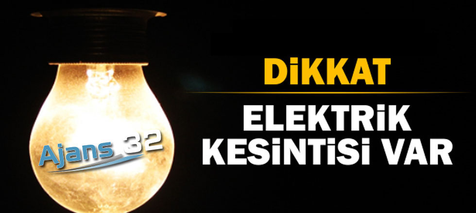 Isparta’da Planlı Elektrik Kesintisi