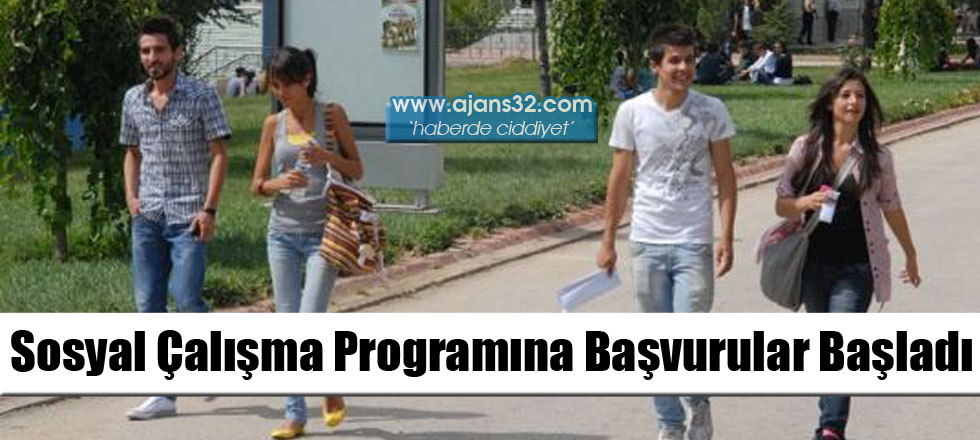 Sosyal Çalışma Programına Başvurular Başladı