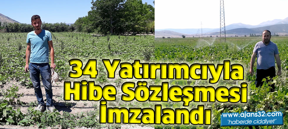 34 yatırımcıyla hibe sözleşmesi imzalandı