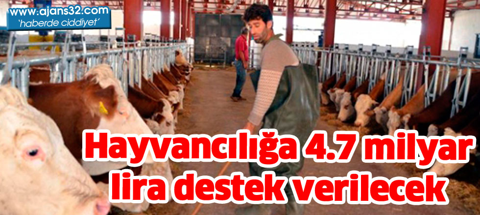 Hayvancılığa 4.7 milyar  lira destek verilecek