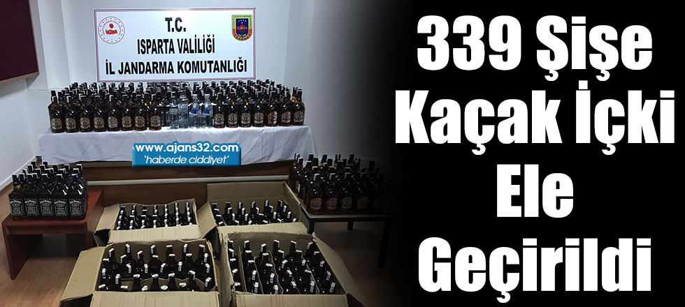 339 Şişe Kaçak İçki Ele Geçirildi