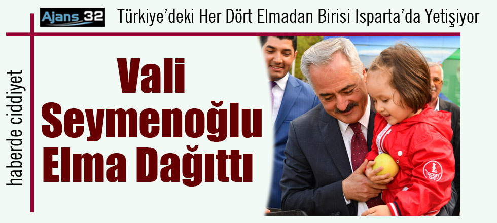 Vali Seymenoğlu Elma Dağıttı