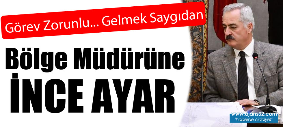 Vali'den Bölge Müdürüne İnce Ayar