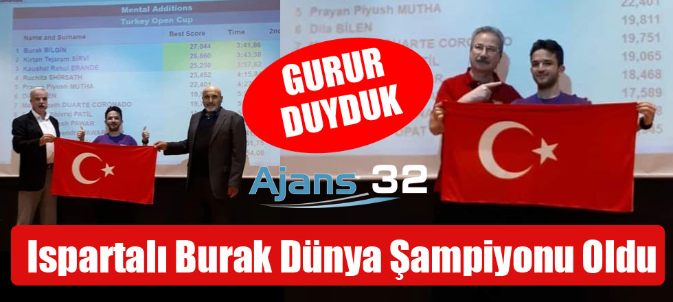 Ispartalı Burak Dünya Şampiyonu Oldu