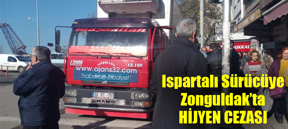 Ispartalı Sürücüye Zonguldakta Hijyen Cezası