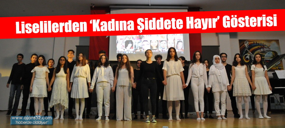 Liselilerden ‘Kadına Şiddete Hayır’ Gösterisi