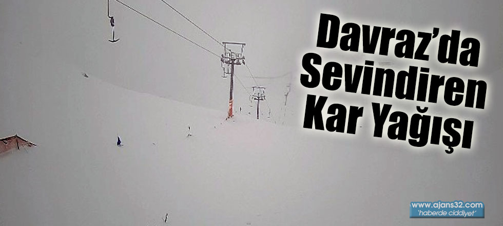 Davraz’da Sevindiren Kar Yağışı