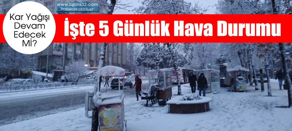 5 Günlük Hava Durumu Tahminleri