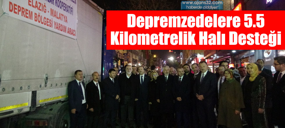 Depremzedelere 5.5 Kilometrelik Halı Desteği