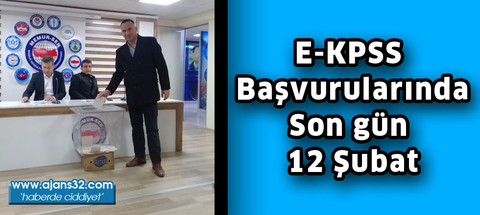 E-KPSS Başvurularında  Son gün 12 Şubat