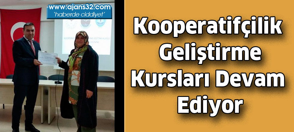 Kooperatifçilik Geliştirme  Kursları Devam Ediyor