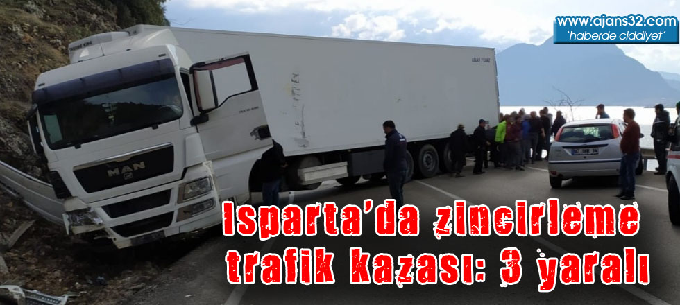 Isparta'da zincirleme trafik kazası: 3 yaralı