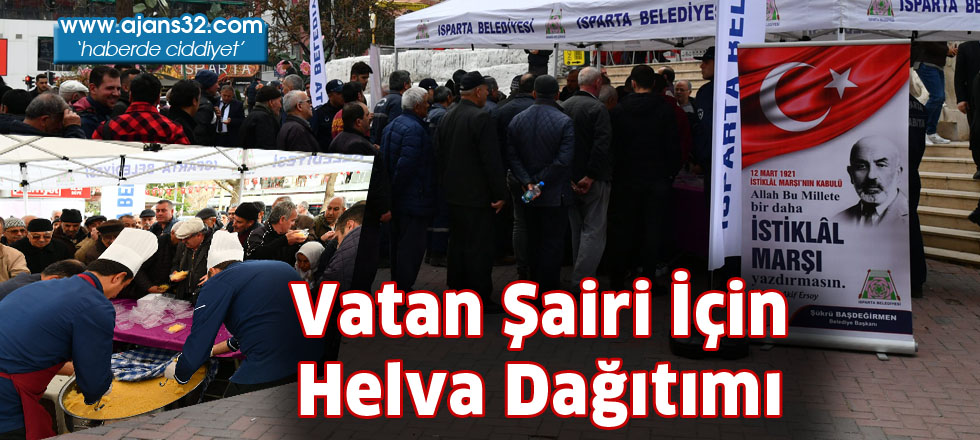 Vatan Şairi İçin  Helva Dağıtımı