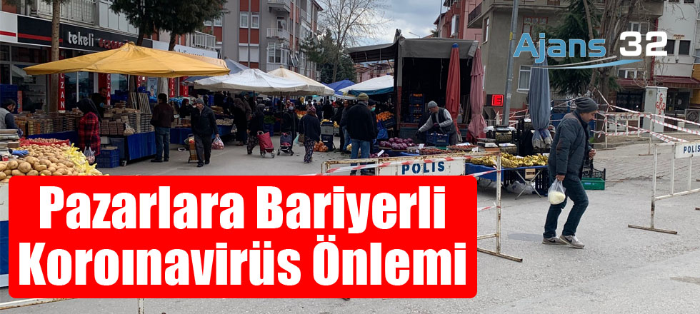 Pazarlara Bariyerli Koronavirüs Önlemi