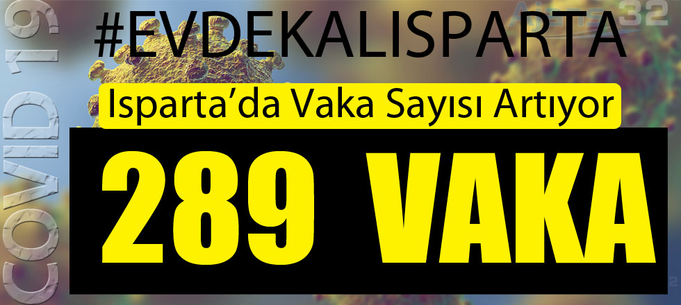 Isparta'da Vaka Sayısı Artıyor: 289 Vaka