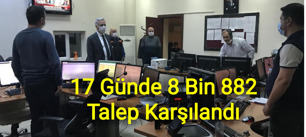 17 Günde 8 Bin 882 Talep Karşılandı