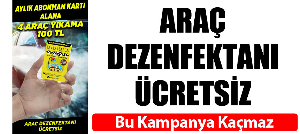 Araç Dezenfektanı Ücretsiz