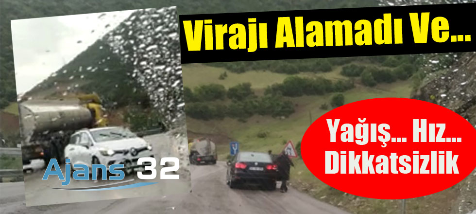 Virajı Alamayınca Çarpıştılar