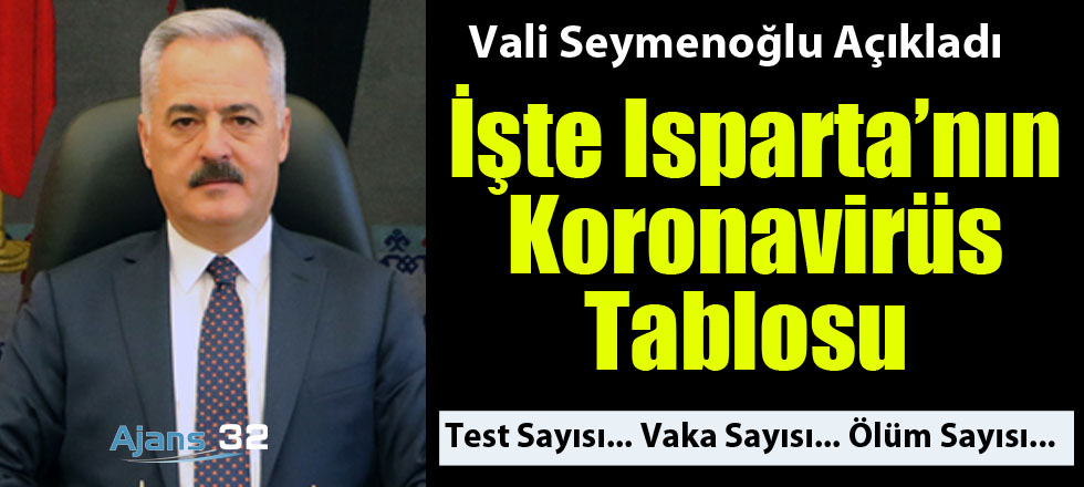 İşte Isparta'nın Koronavirüs Tablosu