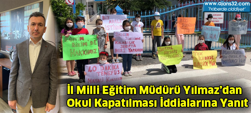 İl Milli Eğitim Müdürü Yılmaz’dan Okul Kapatılması İddialarına Yanıt