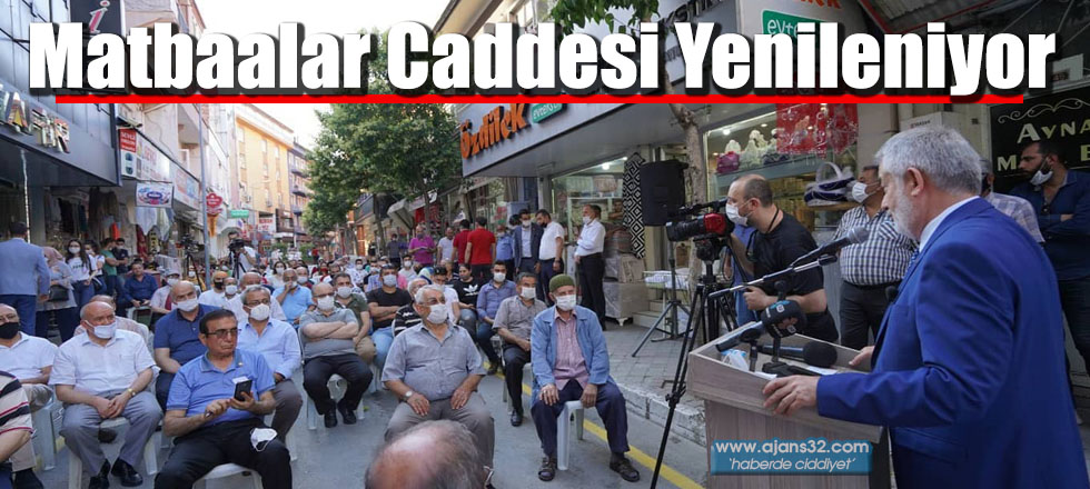 Matbaalar Caddesi Esnafların Onayı İle Yenileniyor