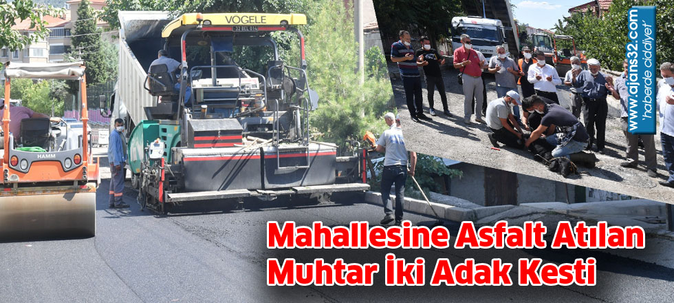 Mahallesine Asfalt Atılan Muhtar İki Adak Kesti