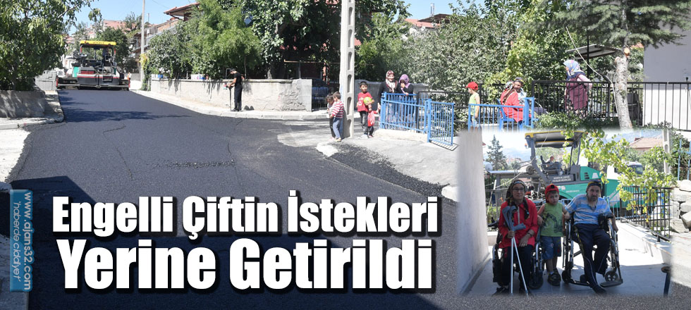 Engelli Çiftin İstekleri Yerine Getirildi