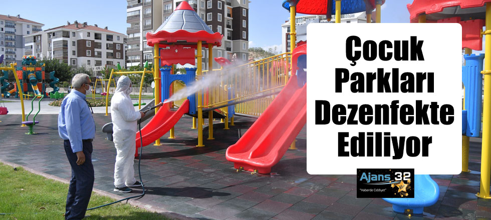 Çocuk Parkları Dezenfekte Ediliyor