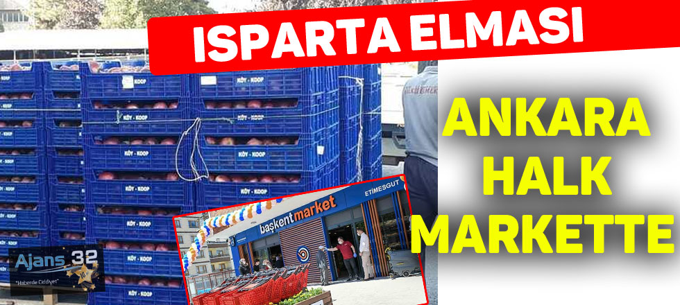 Isparta Elması Halk Market'te