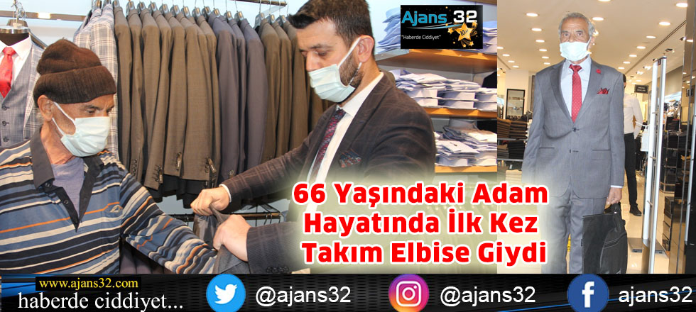 66 Yaşındaki Adam Hayatında İlk Kez Takım Elbise Giydi