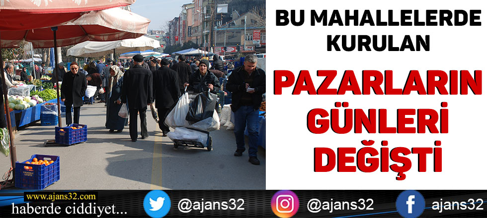 Semt Pazarlarının Günleri Değişti