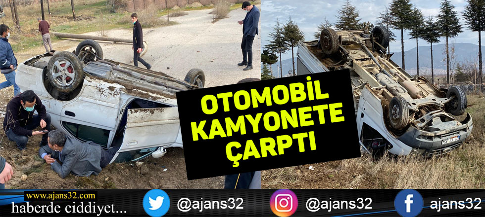 Otomobil Kamyonete Çarptı