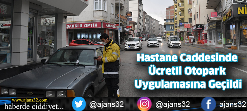 Hastane Caddesinde Ücretli  Otopark Uygulamasına Geçildi