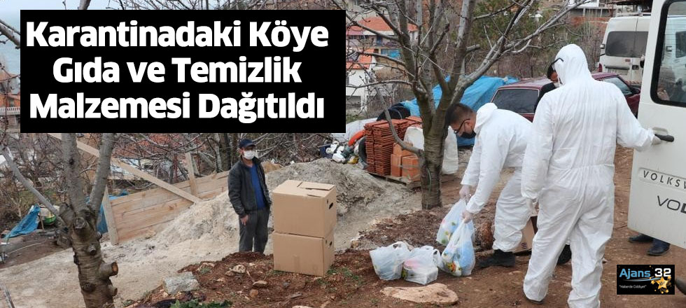 Karantinadaki Köye Gıda ve Temizlik Malzemesi Dağıtıldı