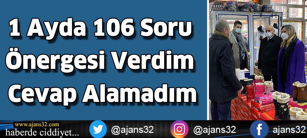 1 Ayda 106 Soru Önergesi Verdim Cevap Alamadım