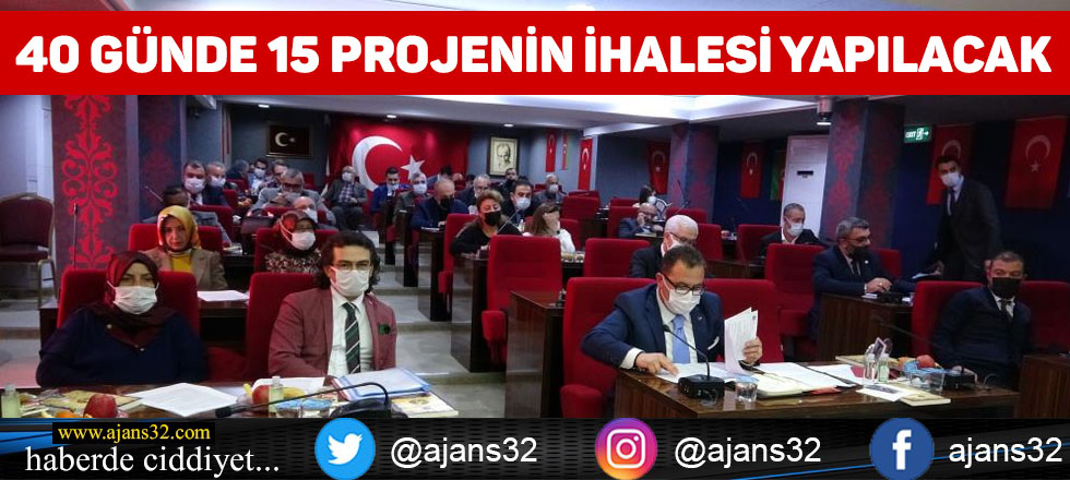 40 Günde 15 Projenin İhalesi Yapılacak