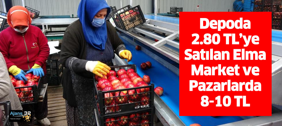 Depoda 2.80 TL’ye Satılan Elma Market ve Pazarlarda 8-10 TL