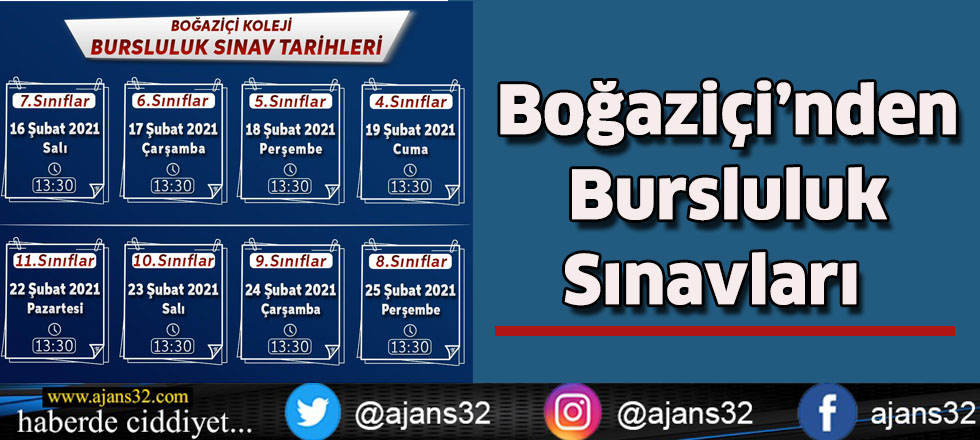 Boğaziçi’nden Bursluluk Sınavları