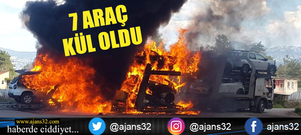 7 Araç Kül Oldu