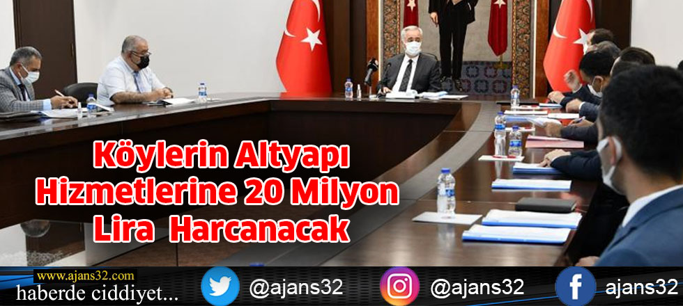 Köylerin Altyapı Hizmetlerine 20 Milyon Lira Harcanacak