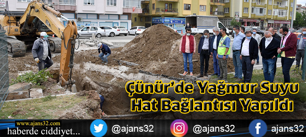 Çünür’de Yağmur Suyu Hat Bağlantısı Yapıldı